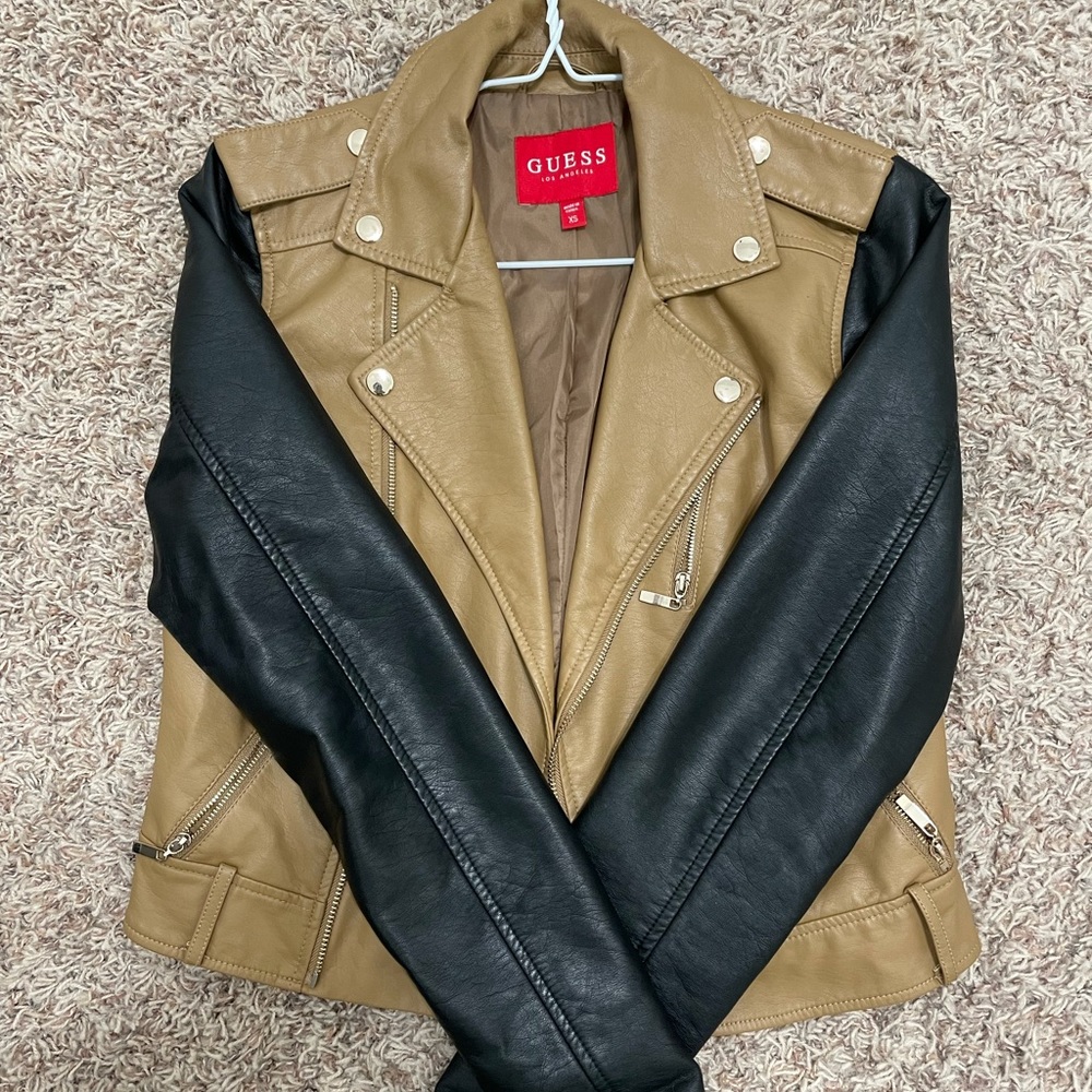 Guess Two-Toned Leather Jacket